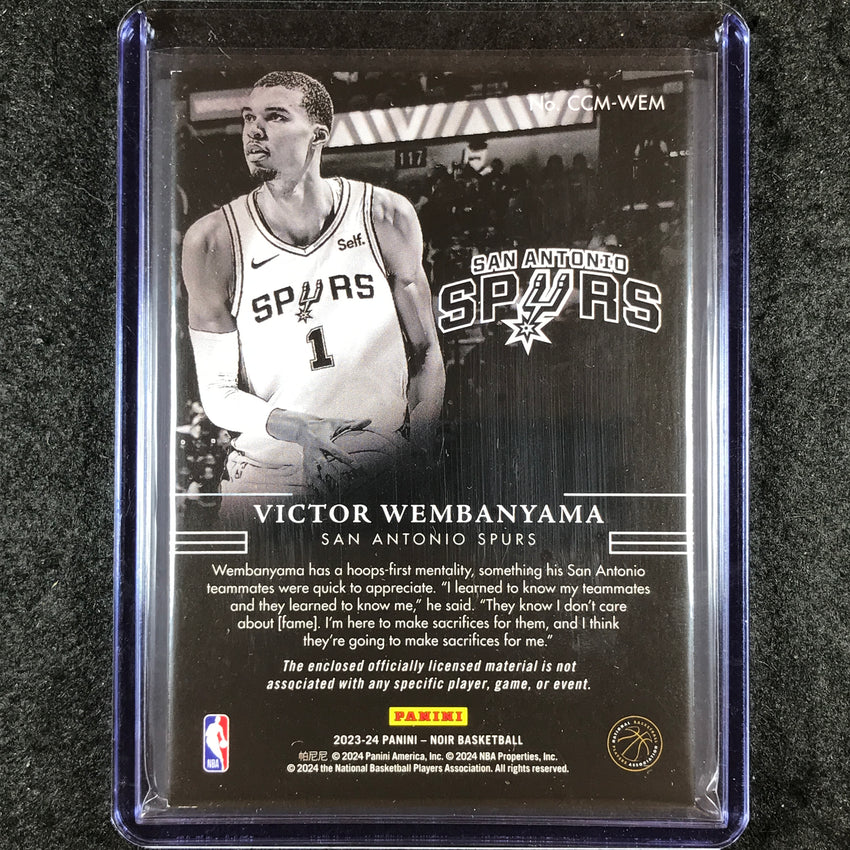 2023-24 Noir VICTOR WEMBANYAMA Casting Call Memorabilia Rookie Patch Prime 17/49