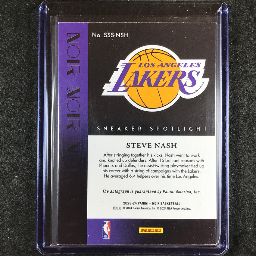 2023-24 Noir STEVE NASH Sneaker Spotlight Signatures Auto 95/99