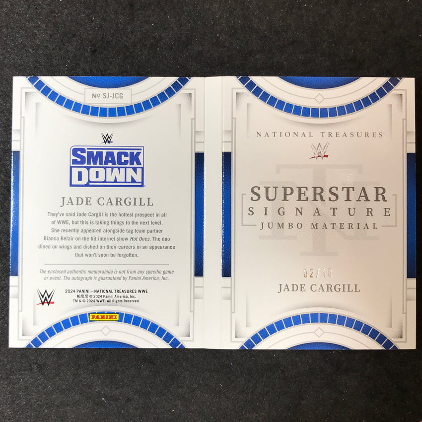 2024 National Treasures WWE JADE CARGILL Superstar Material Booklet Auto 2/10