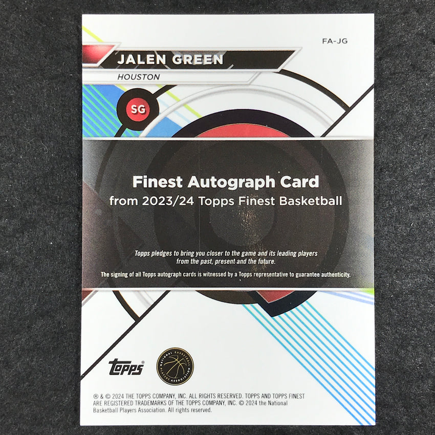 2023-24 Topps Finest JALEN GREEN Finest Autographs Gold 40/50