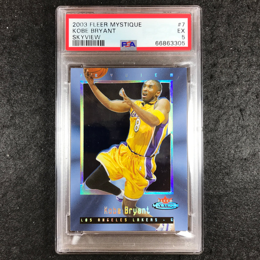 2003-04 Fleer Mystique Kobe Bryant Skyview 15/100 PSA 5 305