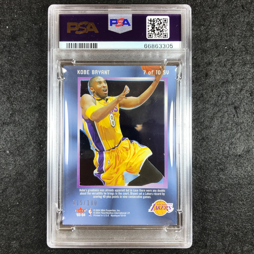 2003-04 Fleer Mystique Kobe Bryant Skyview 15/100 PSA 5 305
