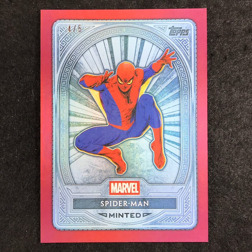 2025 Topps Marvel Mint SPIDER-MAN Platinum Red Foil 4/5 #101