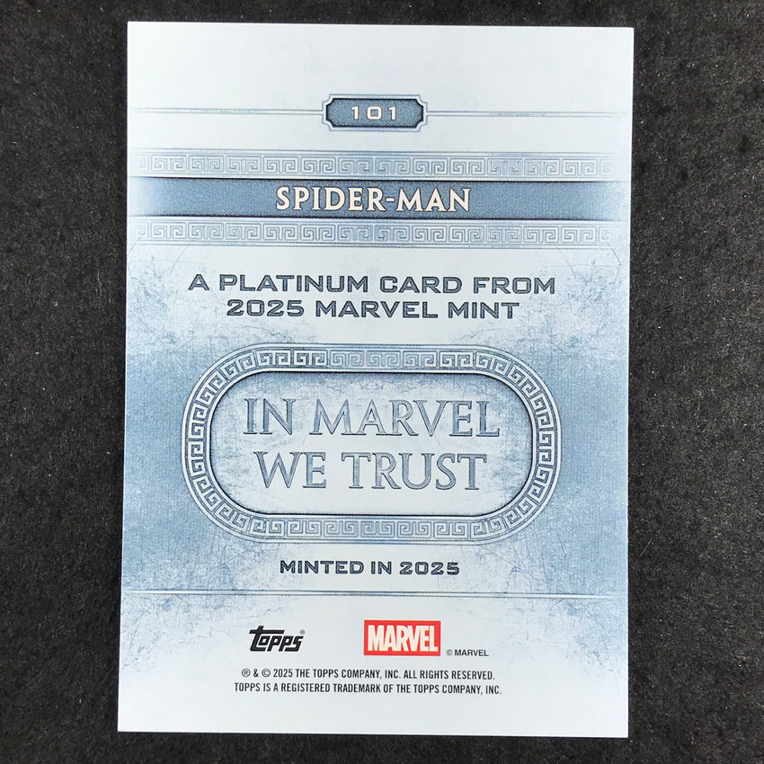 2025 Topps Marvel Mint SPIDER-MAN Platinum Red Foil 4/5 #101