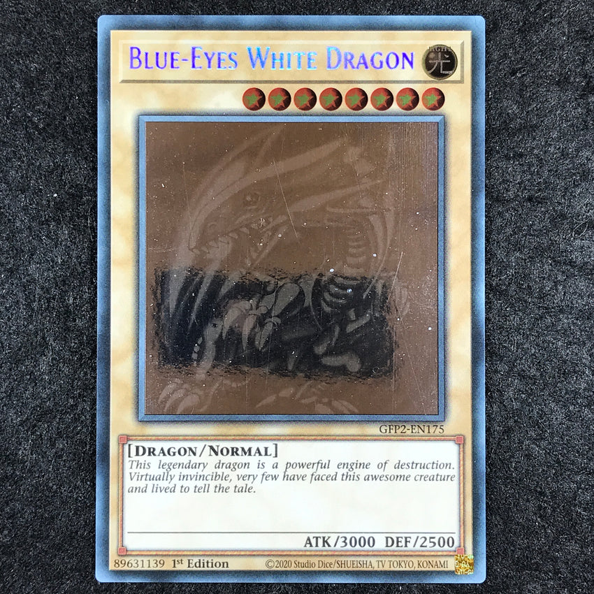 (B) Blue-Eyes White Dragon - GFP2-EN175 - GHOST RARE 1st Edition