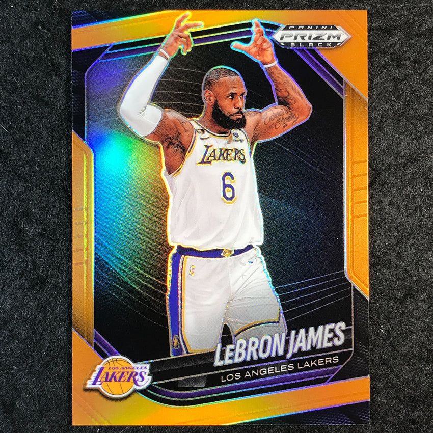 2024-25 Prizm Black LEBRON JAMES Base Orange 32/49 #52