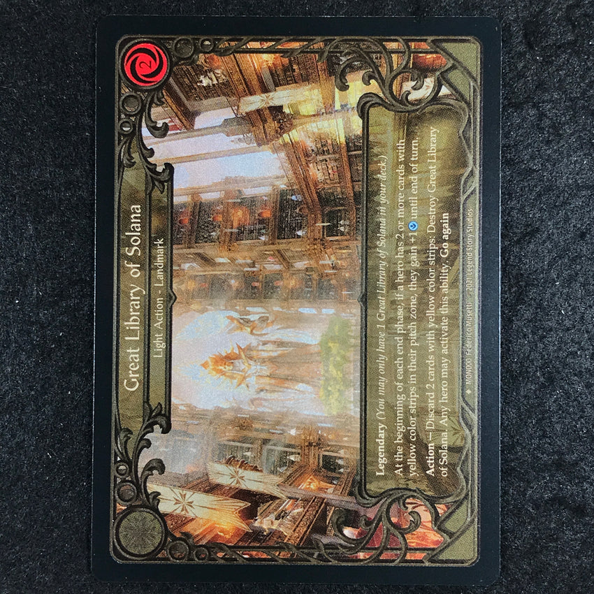 COLD FOIL Great Library of Solana - MON000 - Fabled Monarch 1st Edition