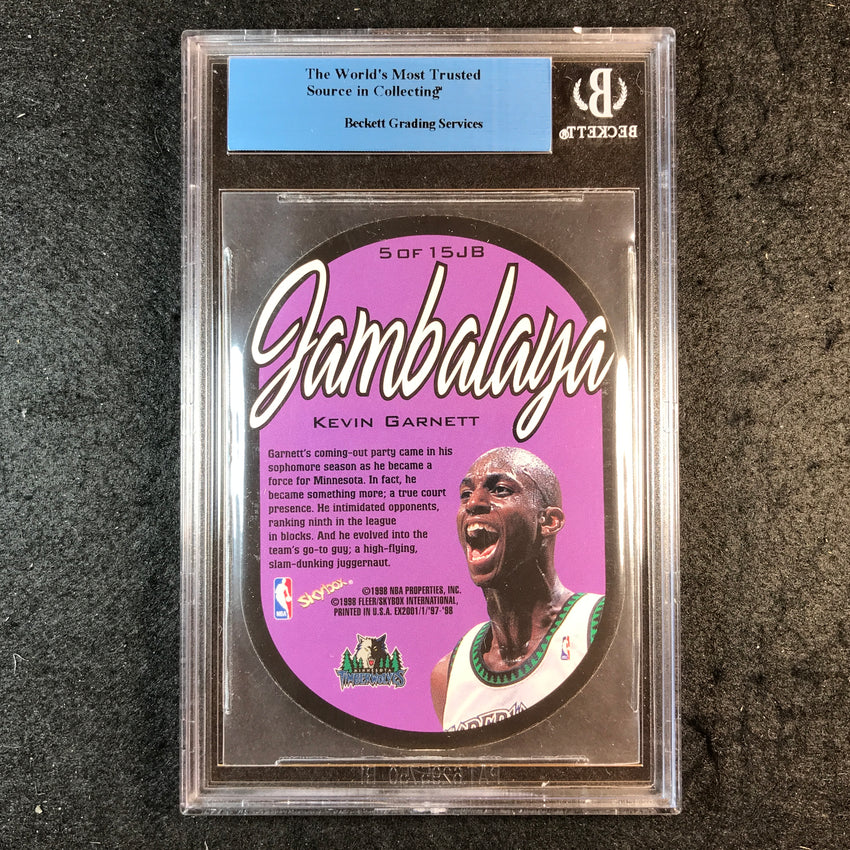 1997-98 E-x 2001 Kevin Garnett Jambalaya Die-cut Ssp BGS Auth/alt 896