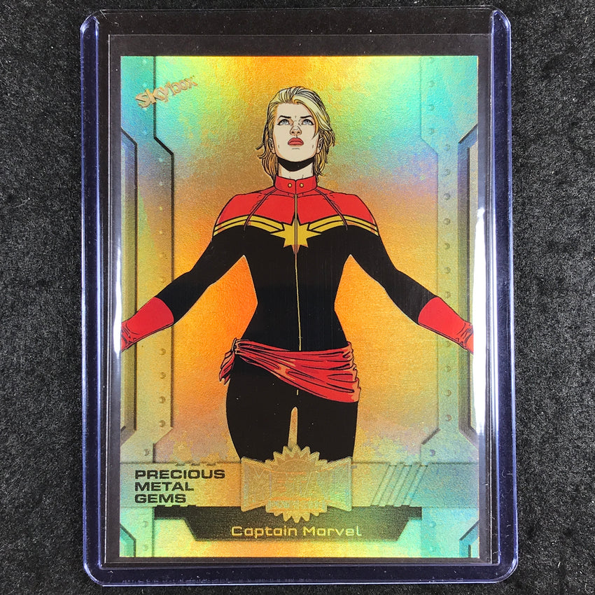 2024 Marvel Metal Universe Avengers CAPTAIN MARVEL Precious Metal Gems Gold 1/1