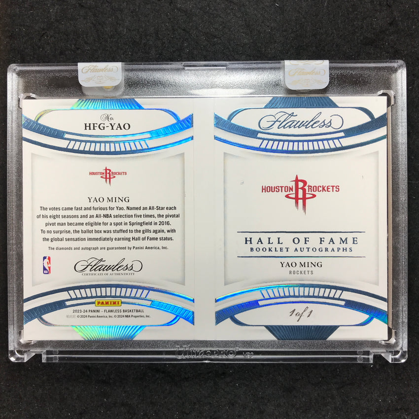 2023-24 Flawless YAO MING Hall of Fame Gems Auto Booklet 1/1