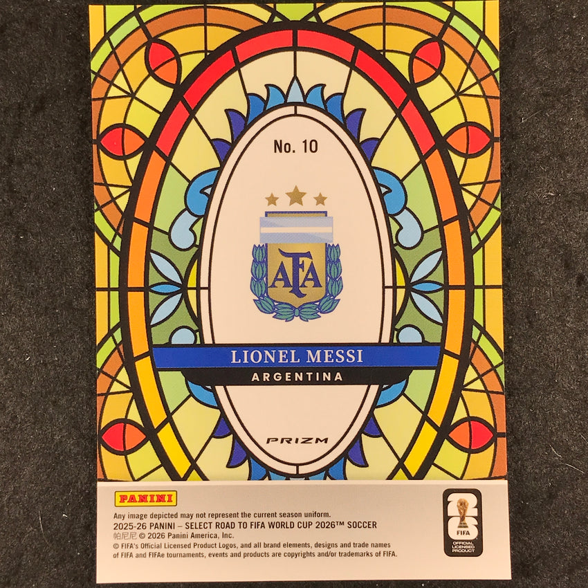 2025-26 Select Road to World Cup LIONEL MESSI Stained Glass SSP #10