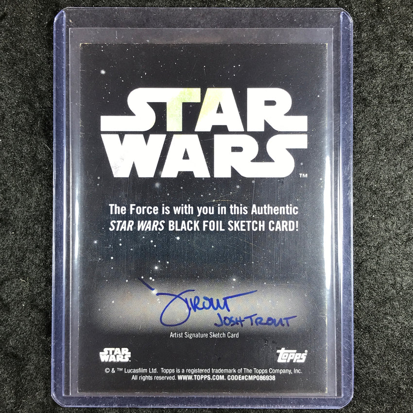 2024 Topps Chrome Star Wars HERA SYNDULLA Sketch Black Foil 1/1 JOSH TROUT
