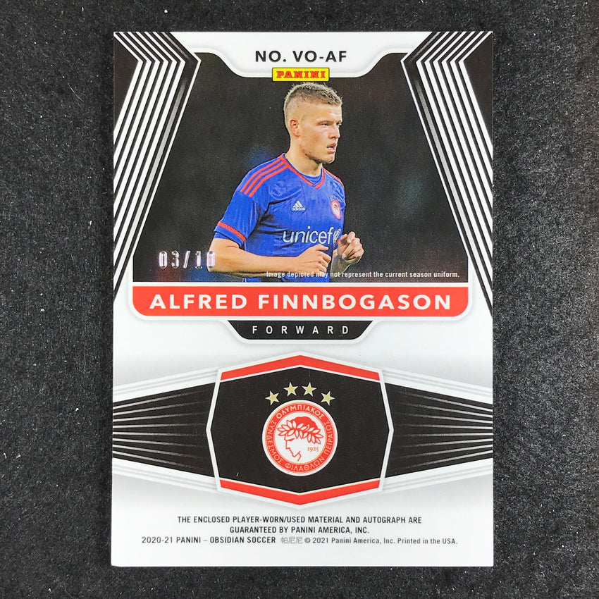 2020-21 Obsidian Alfred Finnbogason Volcanic Patch Auto Yellow 3/10