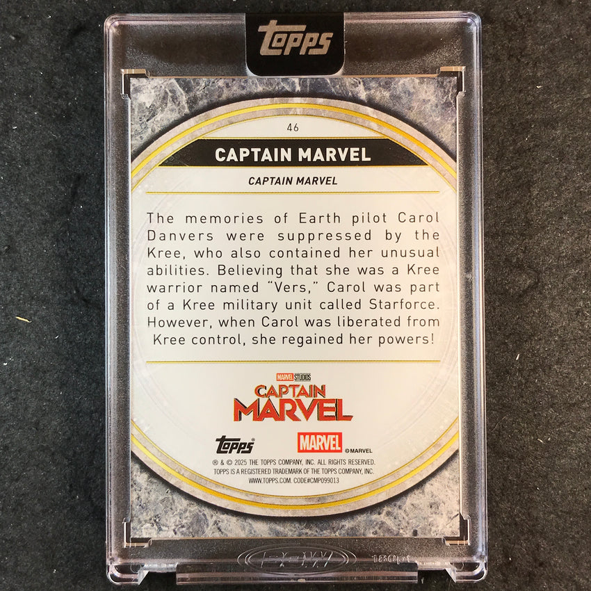 2025 Topps Marvel The Collector CAPTAIN MARVEL MCU Perfection Gold 1/1 #46