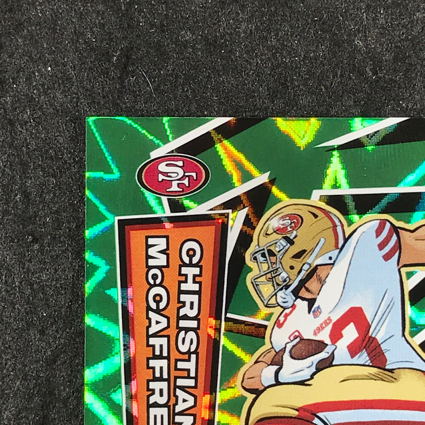 2025 Absolute Football CHRISTIAN MCCAFFREY Kaboom Vertical SSP Green 1/1 #20