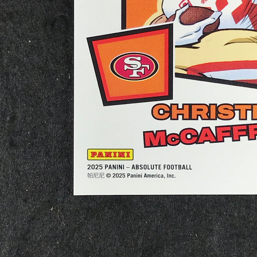 2025 Absolute Football CHRISTIAN MCCAFFREY Kaboom Vertical SSP Green 1/1 #20