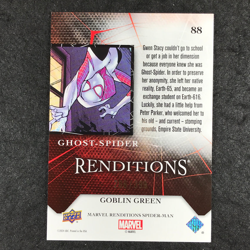 2024 Marvel Renditions Spider-Man SPIDER-MAN Goblin Green /399 #1