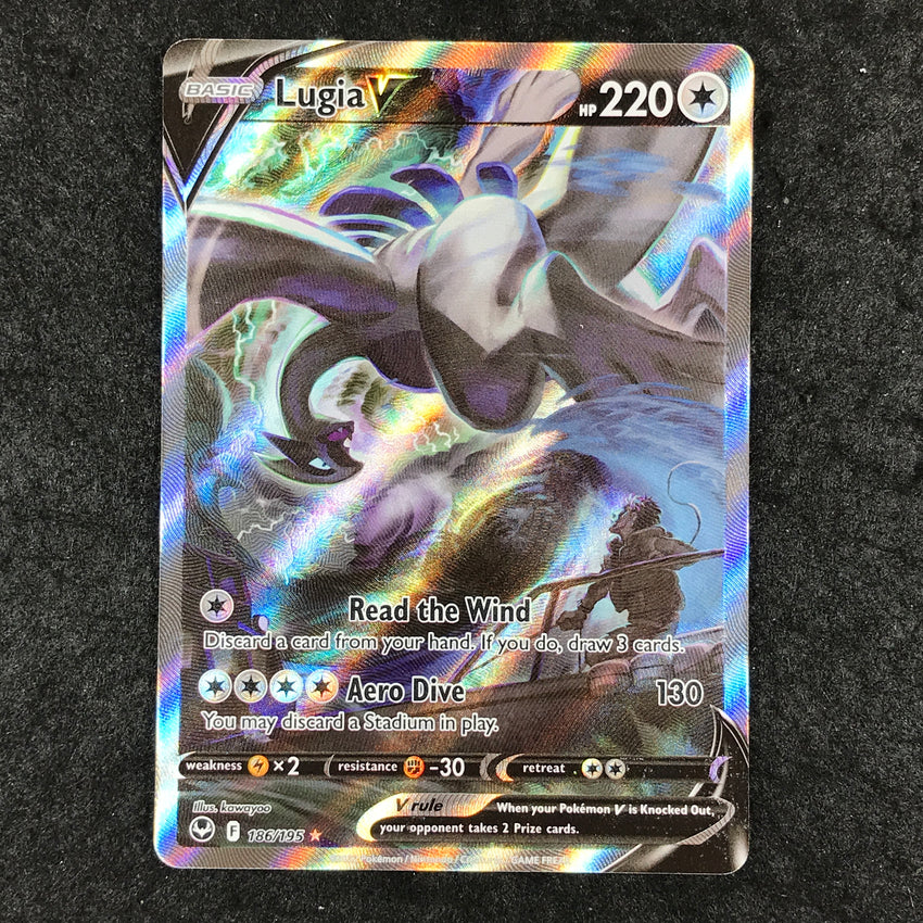 (A) ALTERNATE ART Lugia V - 186/195 - Ultra Rare Silver Tempest (A)
