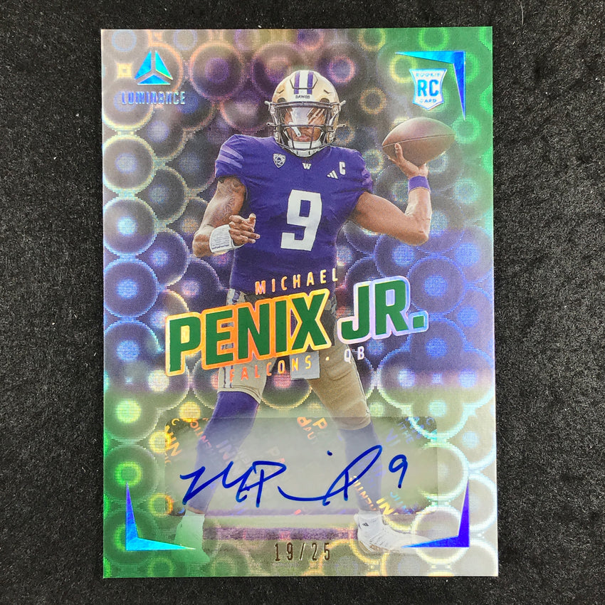 2024 Luminance Football MICHAEL PENIX JR. Rookie Luminance Auto Green 19/25 #136