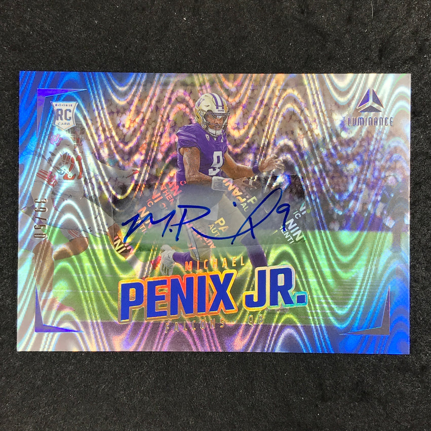 2024 Luminance Football MICHAEL PENIX JR. Rookie Horizontal Auto Blue 39/50 #179