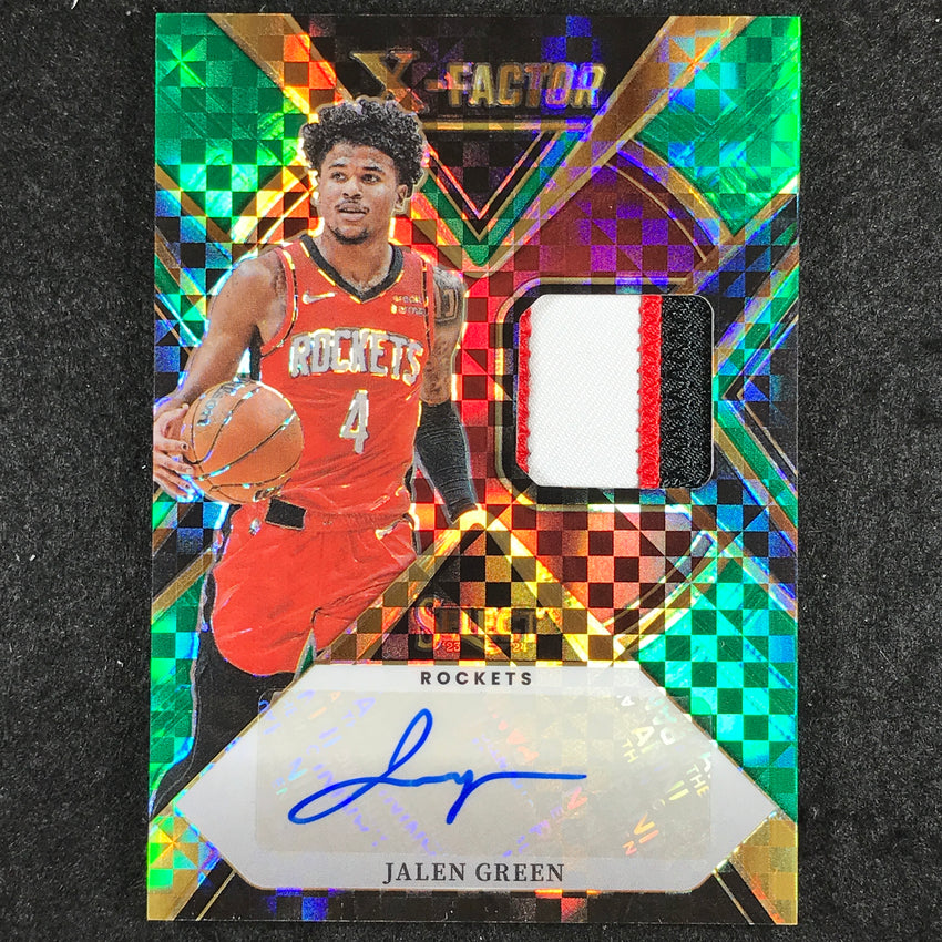 2023-24 Select JALEN GREEN X-Factor Memorabilia Patch Auto Green 3/5