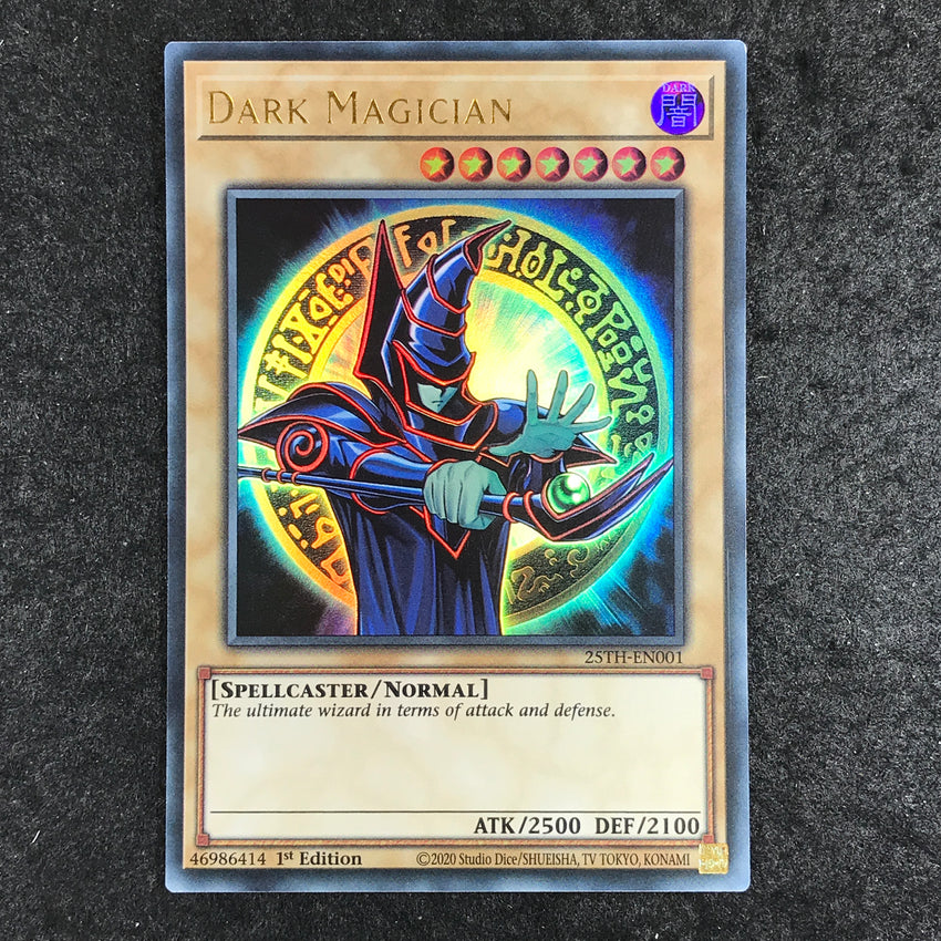 (A) Dark Magician - 25TH-EN001 - Ultra Rare BACH 1st Edition