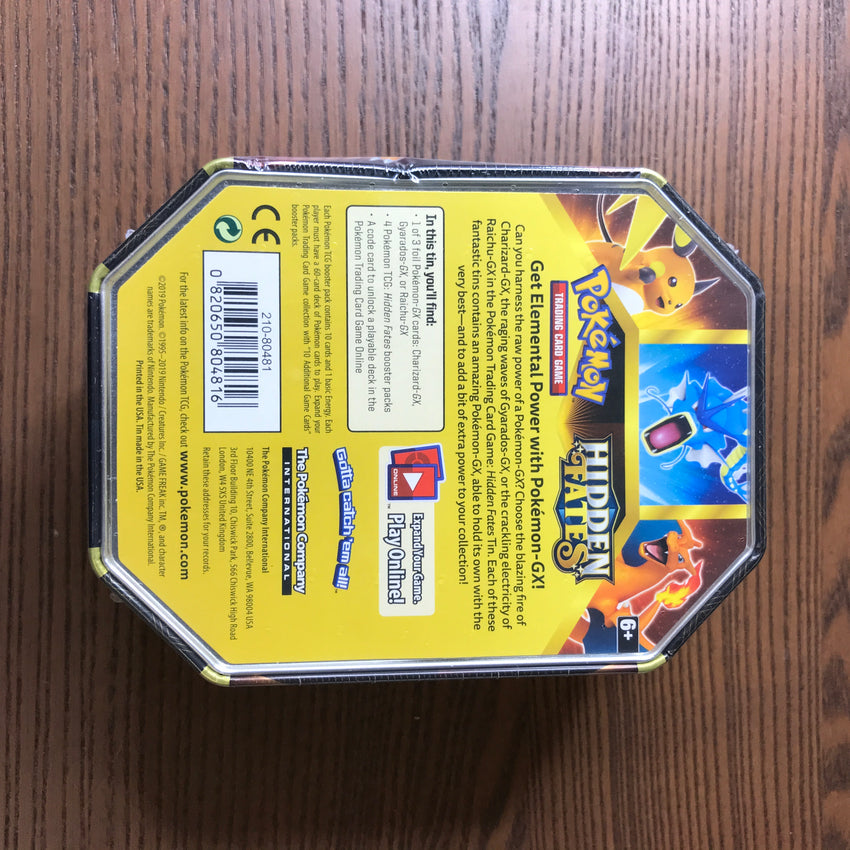 Pokemon TCG SM11.5 Hidden Fates Tin [ RAICHU ]
