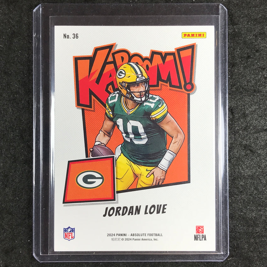 2024 Absolute Football JORDAN LOVE Kaboom SSP Gold 8/10 #36