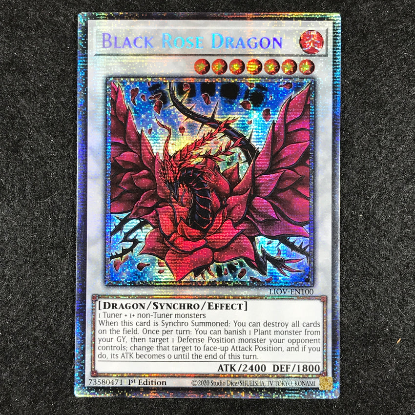 A Starlight Rare Black Rose Dragon - Liov-en100 - 1st Edition