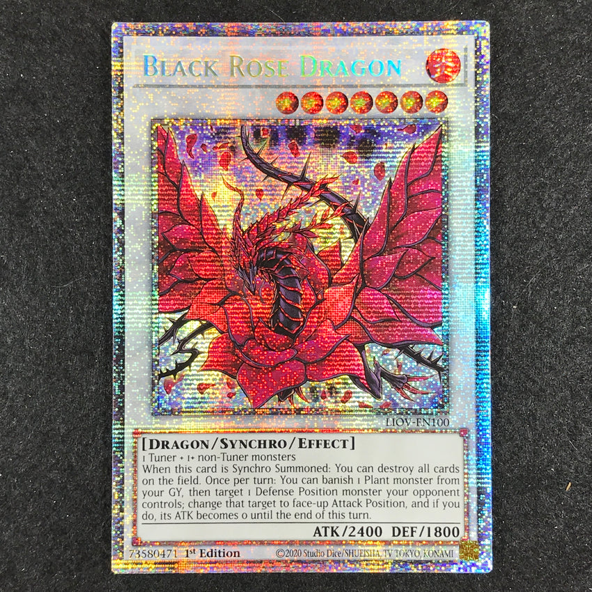 B Starlight Rare Black Rose Dragon - Liov-en100 - 1st Edition