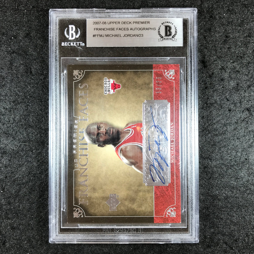 2007-08 Premier Michael Jordan Franchise Faces Auto 13/23 BGS Authentic