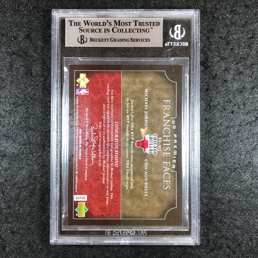 2007-08 Premier Michael Jordan Franchise Faces Auto 13/23 BGS Authentic