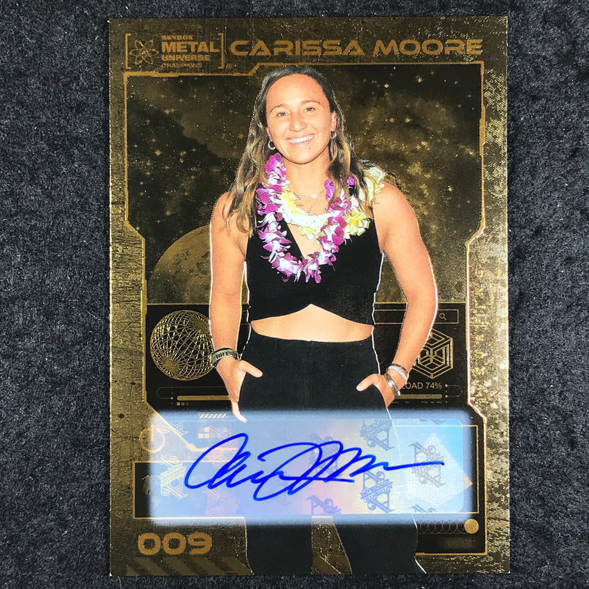 2023 Metal Universe Champions CARISSA MOORE Base Auto Gold 1/25