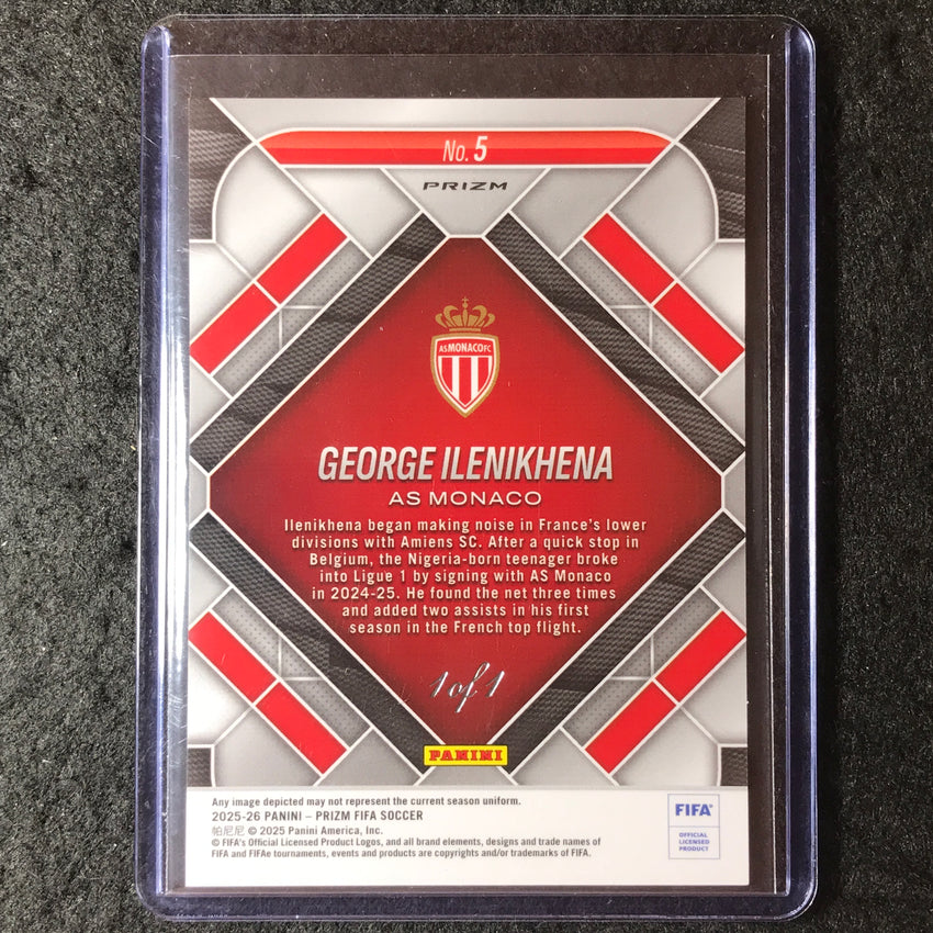 2025-26 Prizm FIFA GEORGE INLENIKHENA Emergent Black Prizm 1/1