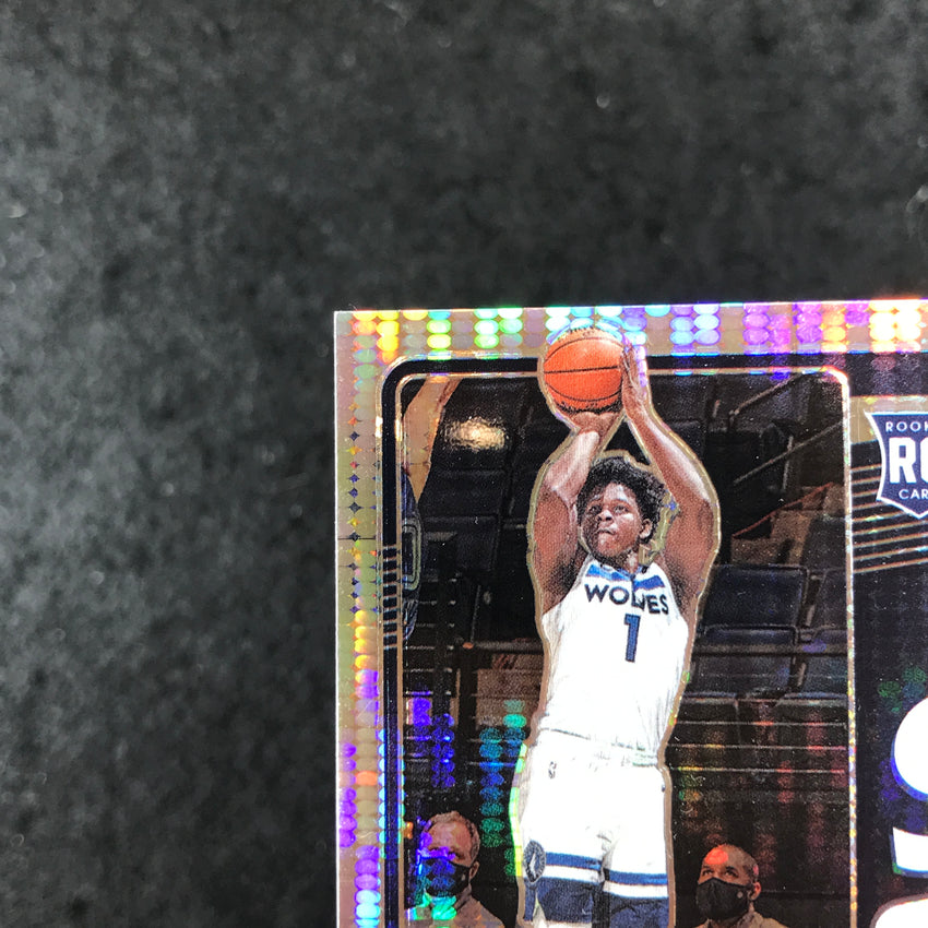 2020-21 Donruss Optic Anthony Edwards Signature Series Rookie Auto Pulsar 2/17