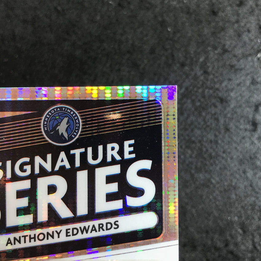 2020-21 Donruss Optic Anthony Edwards Signature Series Rookie Auto Pulsar 2/17