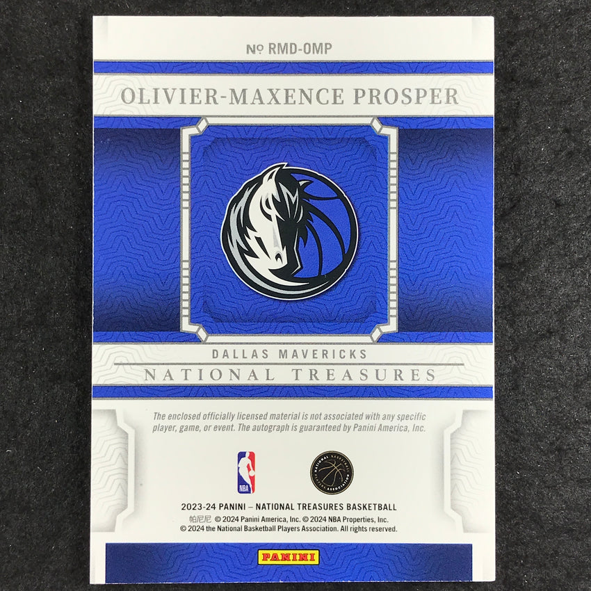 2023-24 National Treasures OLIVIER-MAXENCE PROSPER Rookie Dual Patch Auto 15/99