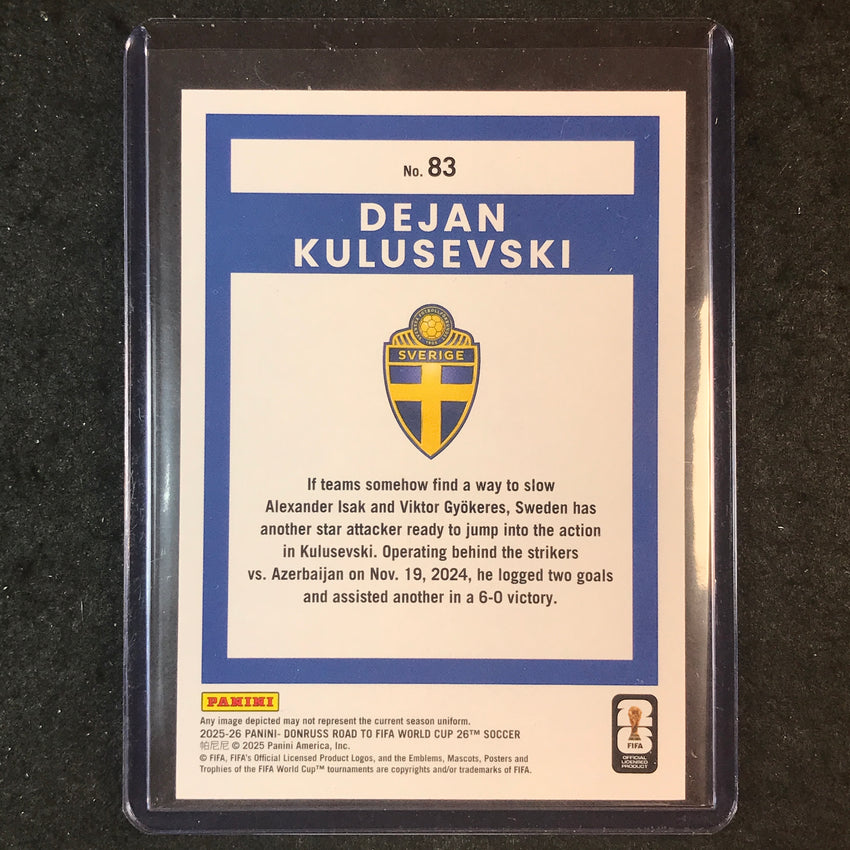 2025-26 Donruss Road to FIFA World Cup DEJAN KULUSEVSKI Base Black 1/1 #83
