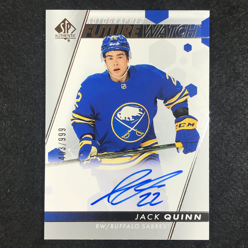 2022-23 SP Authentic NHL JACK QUINN Future Watch Rookie Auto 403/999 #108