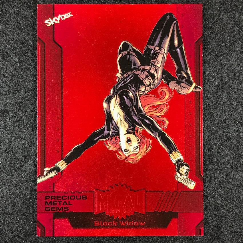 2024 Marvel Metal Universe Avengers BLACK WIDOW Precious Metal Gems Red 56/100