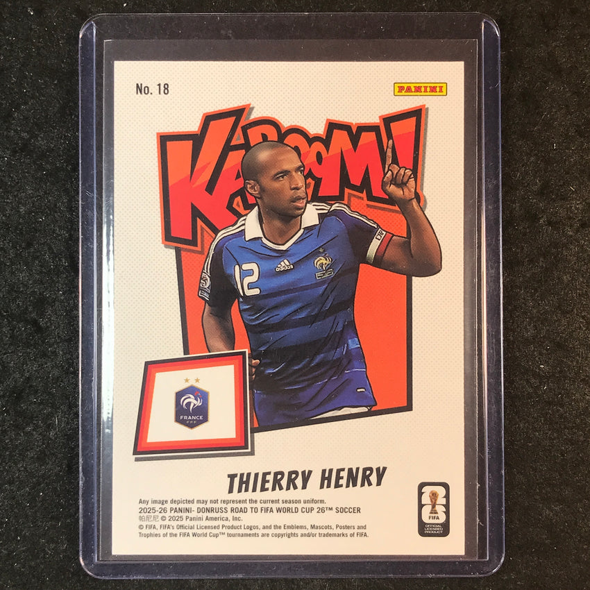 2025-26 Donruss Road to FIFA World Cup THEIRRY HENRY Kaboom! SSP #18