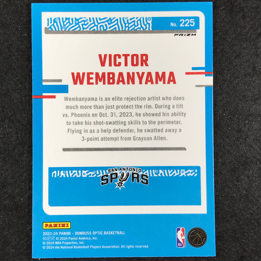 2023-24 Donruss Optic VICTOR WEMBANYAMA Rated Rookie Holo Silver #225