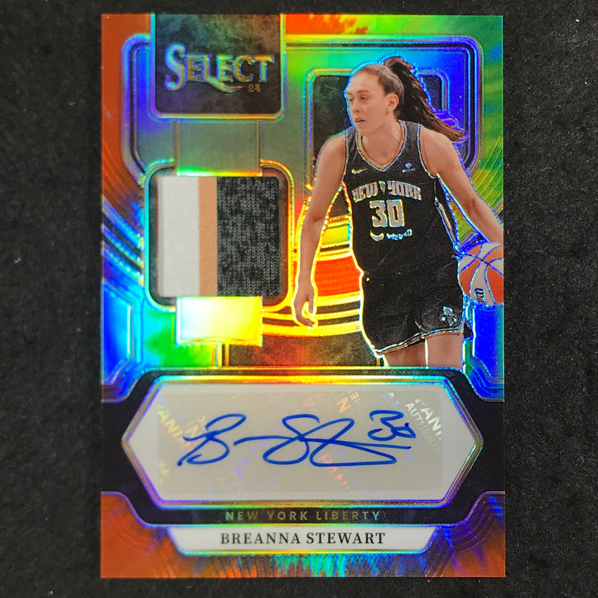 2024 Select WNBA BREANNA STEWART Autographed Memorabilia Patch Auto Tie-Dye 7/25