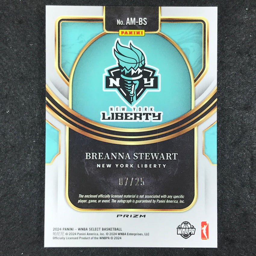 2024 Select WNBA BREANNA STEWART Autographed Memorabilia Patch Auto Tie-Dye 7/25