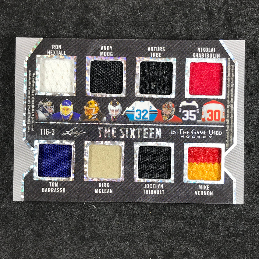 2022-23 In The Game Used Nhl Hasek Vernon Richter Fuhr The Sixteen 16 Relic 8/12
