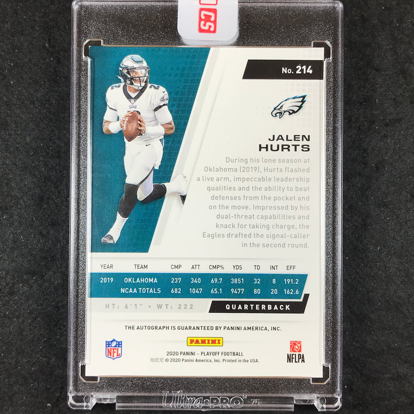 2020 Playoff Football JALEN HURTS Rookie Autograph Red Zone #214