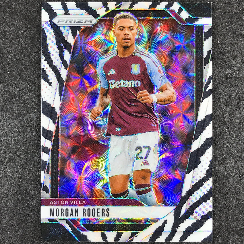 2024-25 Prizm EPL MORGAN ROGERS Choice Zebra 6/15 #66