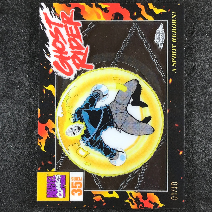 2025 Topps Chrome Marvel GHOST RIDER 35 Years of Ghost Rider SSP 1/10