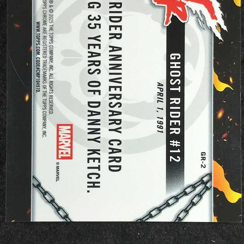 2025 Topps Chrome Marvel GHOST RIDER 35 Years of Ghost Rider SSP 1/10