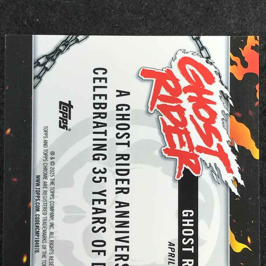 2025 Topps Chrome Marvel GHOST RIDER 35 Years of Ghost Rider SSP 1/10